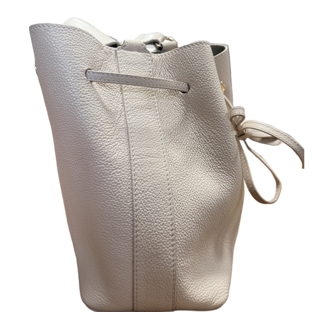 Furla Costanza Drawstring Leather Bucket Bag in Greige - Picture 7 of 12